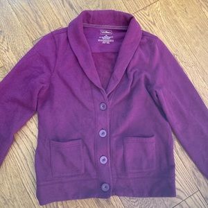 L.L. Bean soft sweater with buttons and pockets